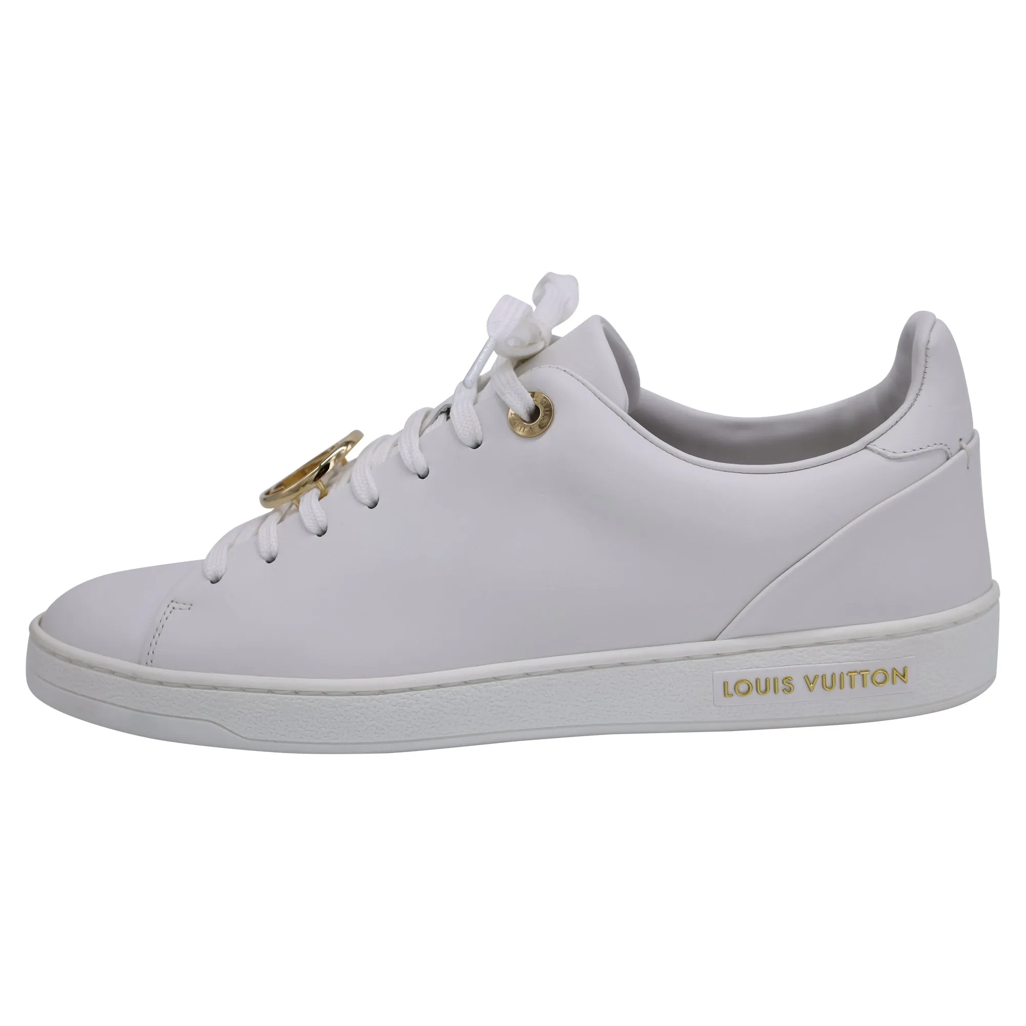 Louis Vuitton Women's Frontrow Sneakers in White Calfskin Leather