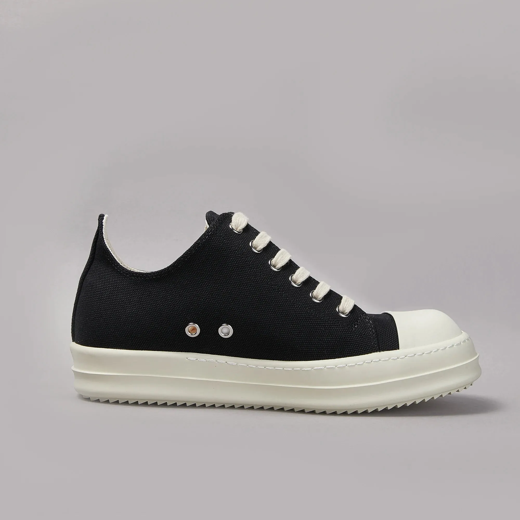 Low top canvas lace up sneakers