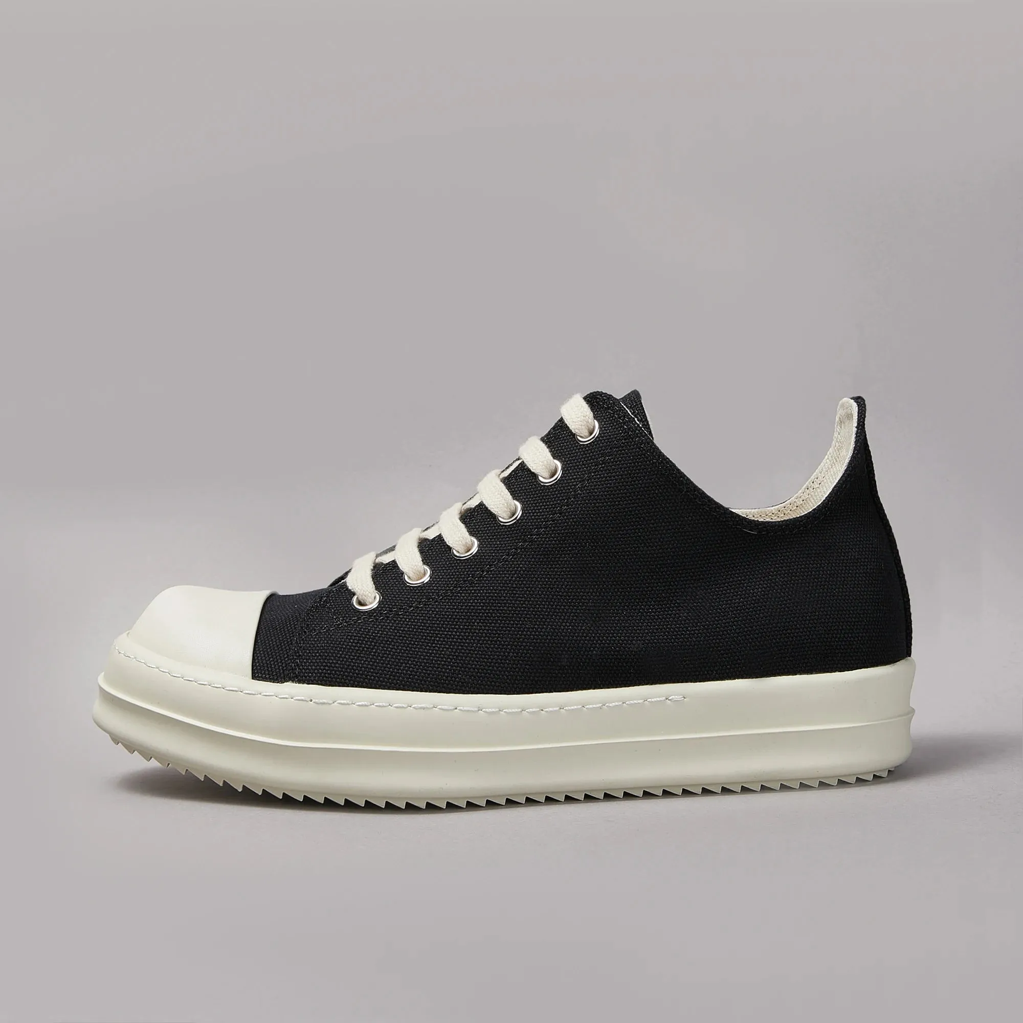 Low top canvas lace up sneakers