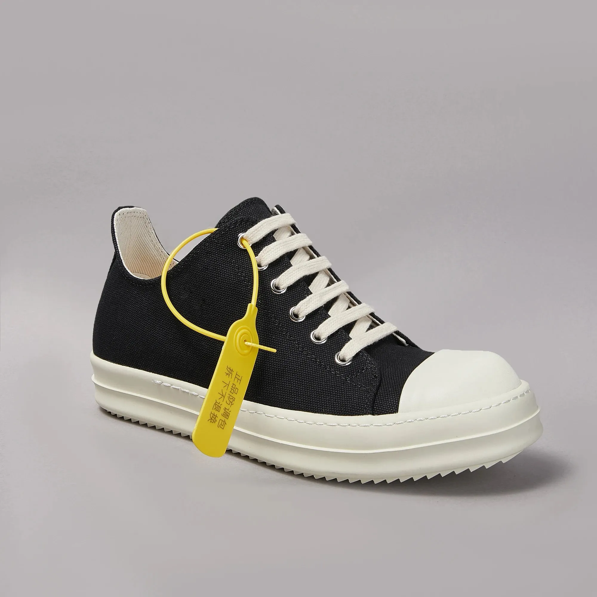 Low top canvas lace up sneakers