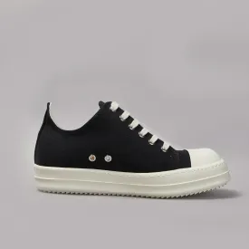 Low top canvas lace up sneakers