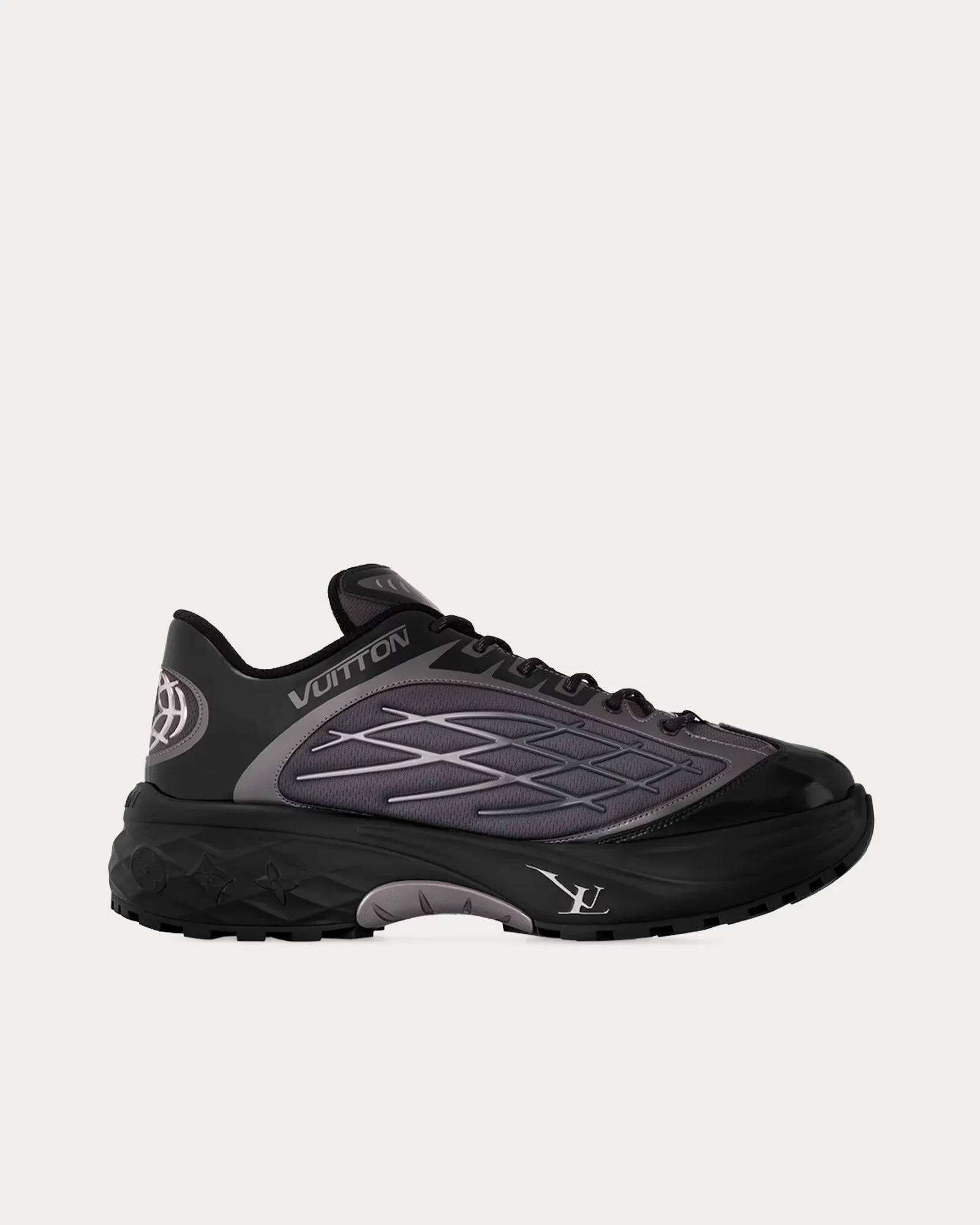 LV Discovery Lace Ups Black Low Top Sneakers