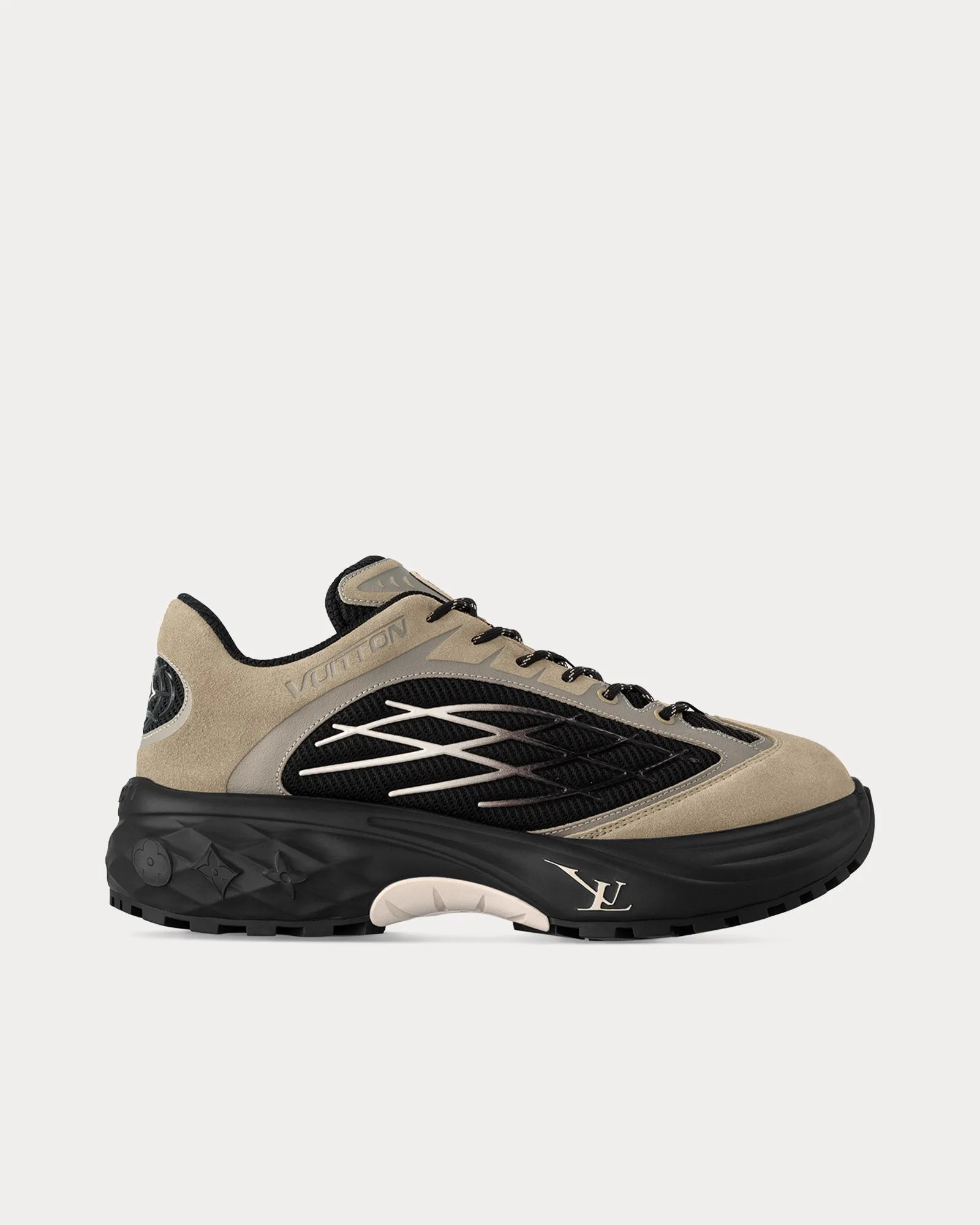 LV Discovery Lace Ups Taupe / Brown Low Top Sneakers