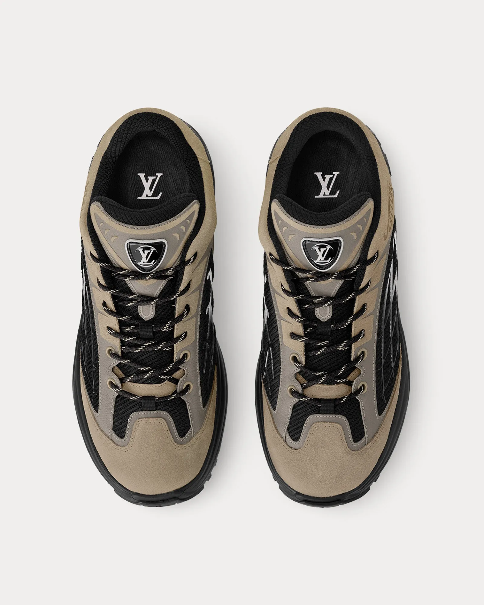LV Discovery Lace Ups Taupe / Brown Low Top Sneakers