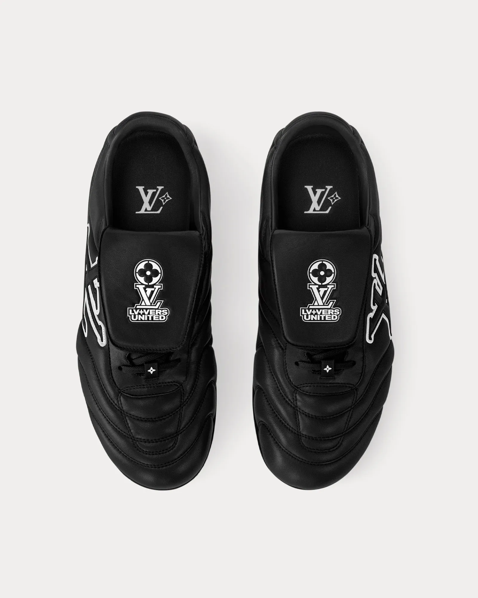 LV Footprint Football Trainers Black Low Top Sneakers