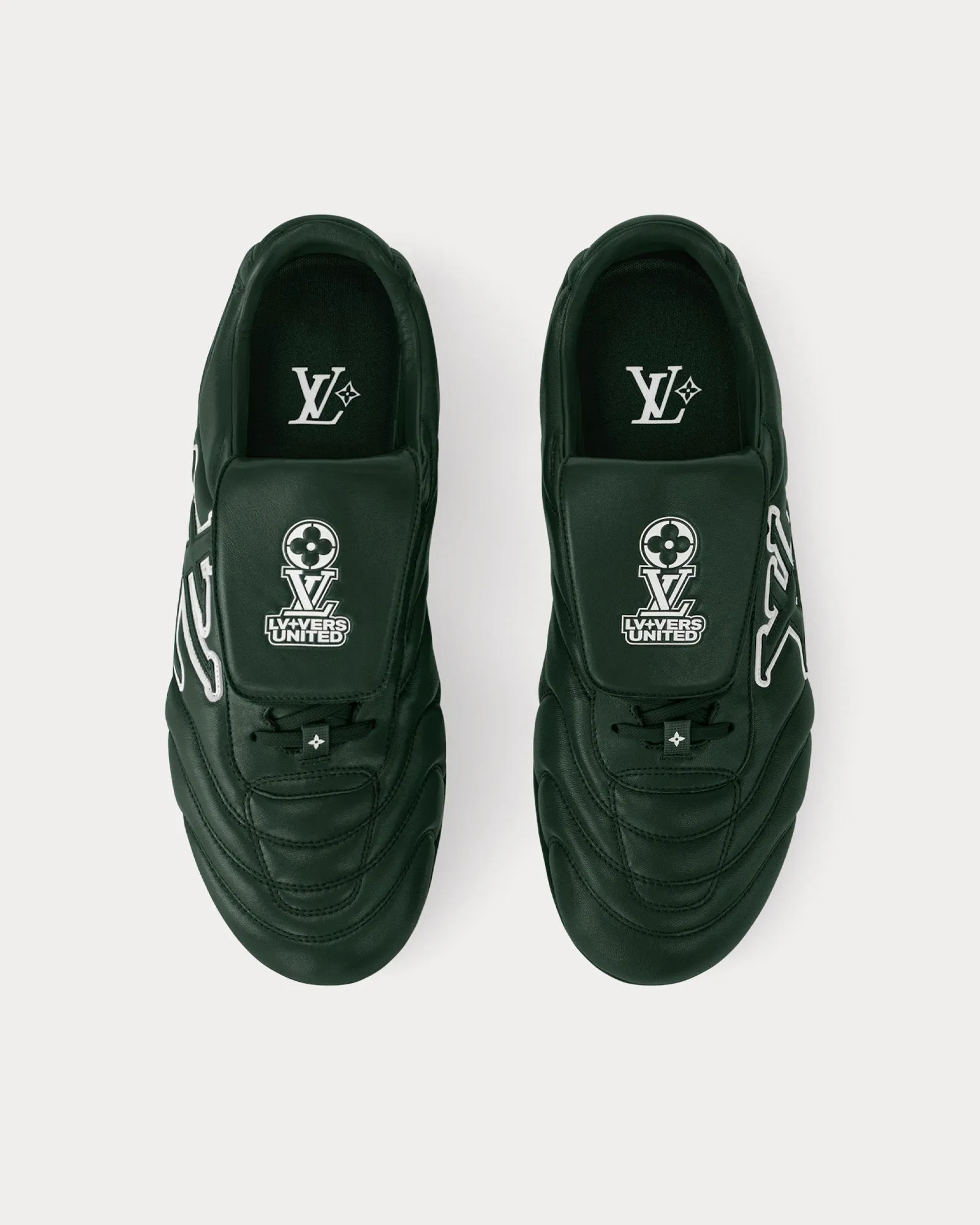 LV Footprint Football Trainers Green Low Top Sneakers