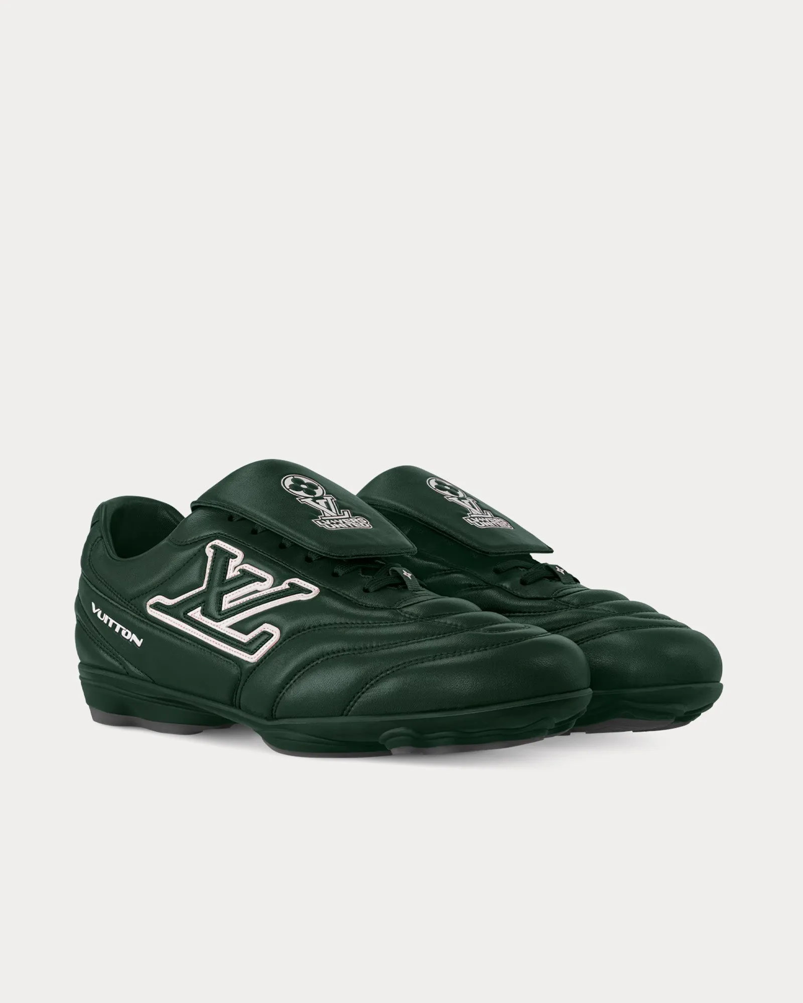 LV Footprint Football Trainers Green Low Top Sneakers