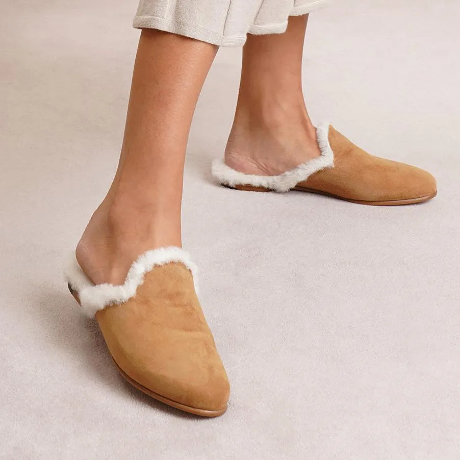 Mariamu brown suede half lofers