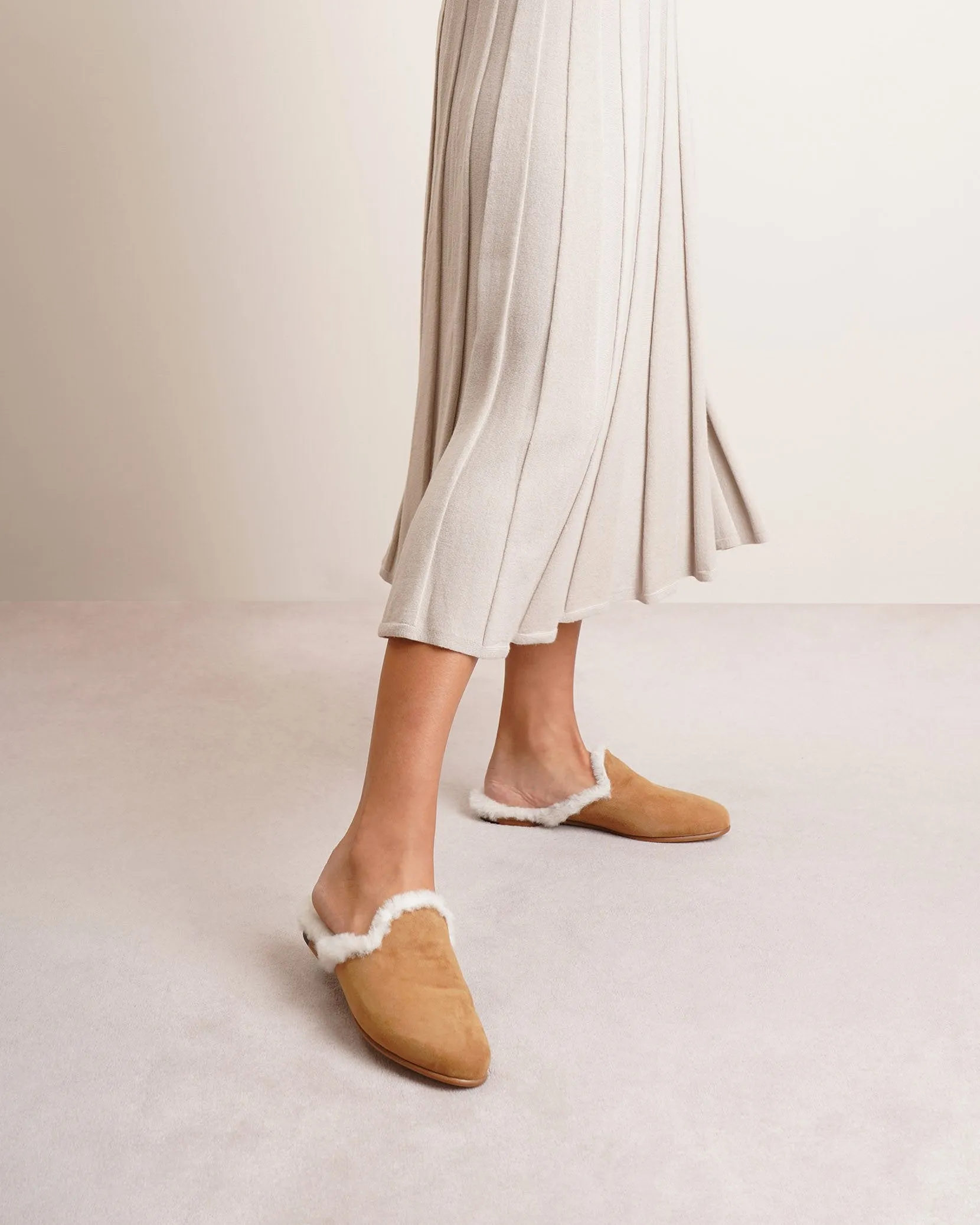 Mariamu brown suede half lofers