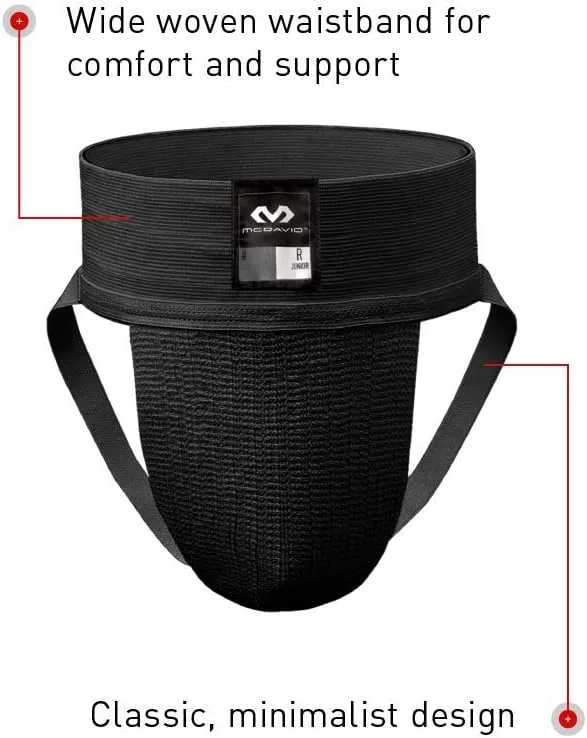 Mcdavid Athletic Jock Strap Adult Men's, Baseball Protection & More Sports, Black & White