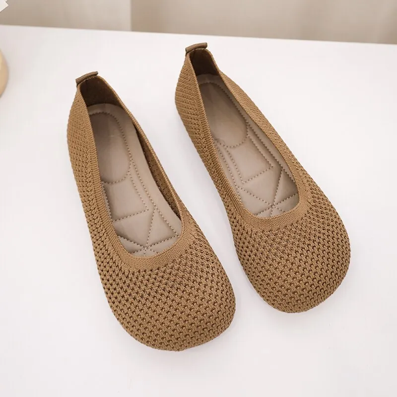 Nanccy Weaving Breathable Loafers  Comfortable Walking Casual Flats Shoes WF10
