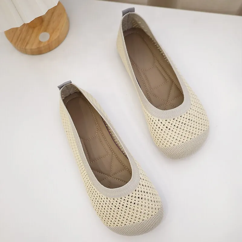 Nanccy Weaving Breathable Loafers  Comfortable Walking Casual Flats Shoes WF10