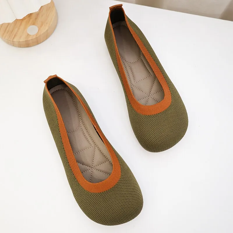 Nanccy Weaving Breathable Loafers  Comfortable Walking Casual Flats Shoes WF10