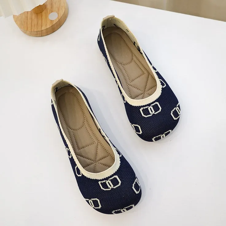 Nanccy Weaving Breathable Loafers  Comfortable Walking Casual Flats Shoes WF10