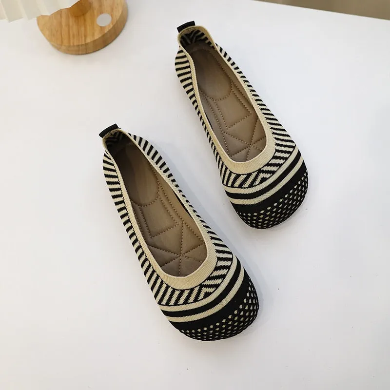 Nanccy Weaving Breathable Loafers  Comfortable Walking Casual Flats Shoes WF10
