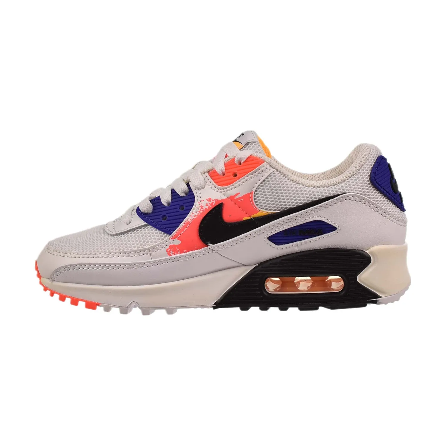 Nike Air Max 90 "Brushstroke Pack" Women's Shoes White-Black-Flash Orange