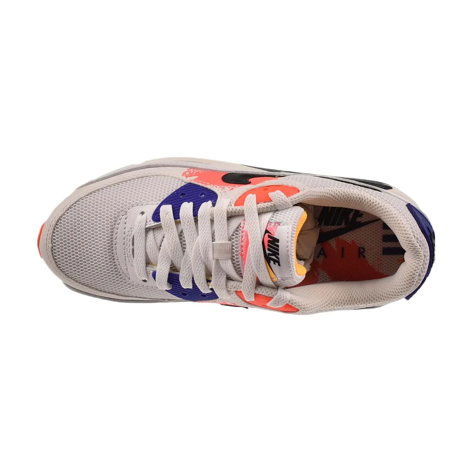 Nike Air Max 90 "Brushstroke Pack" Women's Shoes White-Black-Flash Orange