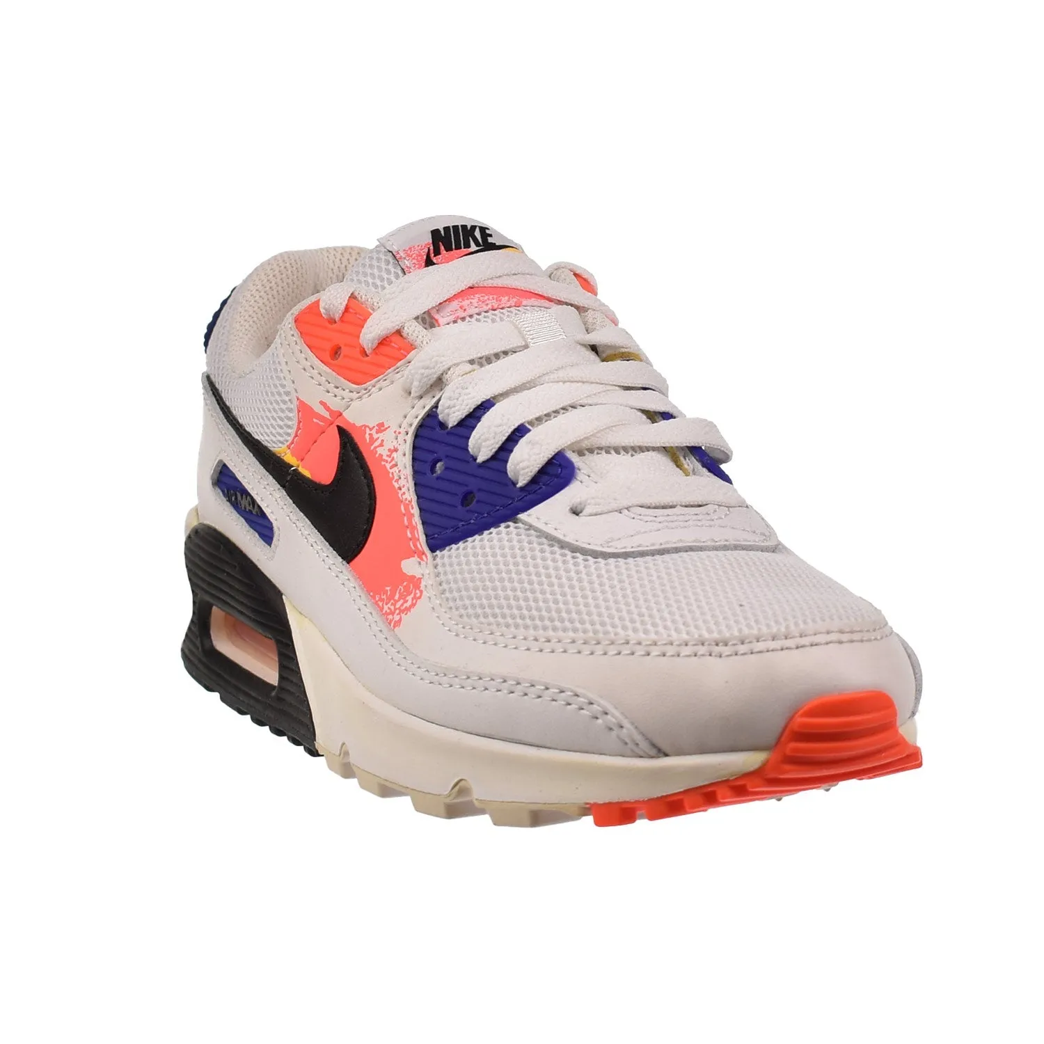 Nike Air Max 90 "Brushstroke Pack" Women's Shoes White-Black-Flash Orange