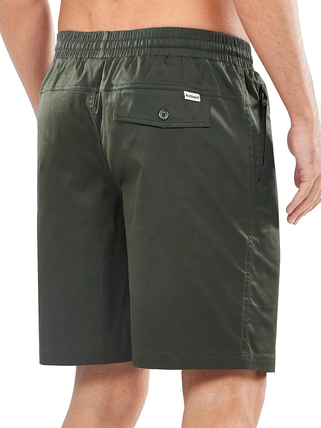 NORTHYARD Men's Casual Shorts-Cotton 9" Golf Work Summer Beach Hiking Shorts with Pockets