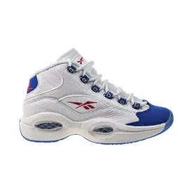 Reebok Question Mid Big Kids' Shoes White-Royal Red