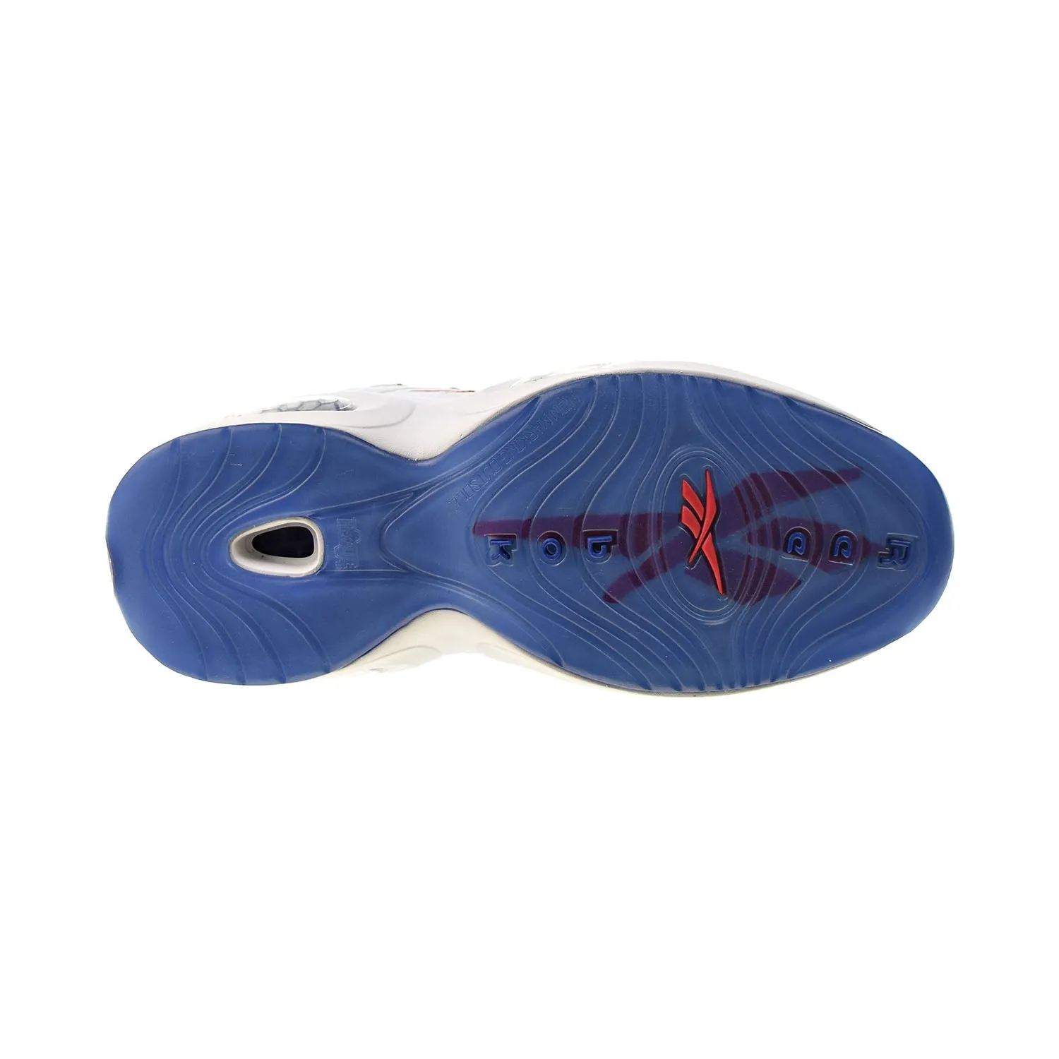 Reebok Question Mid Big Kids' Shoes White-Royal Red