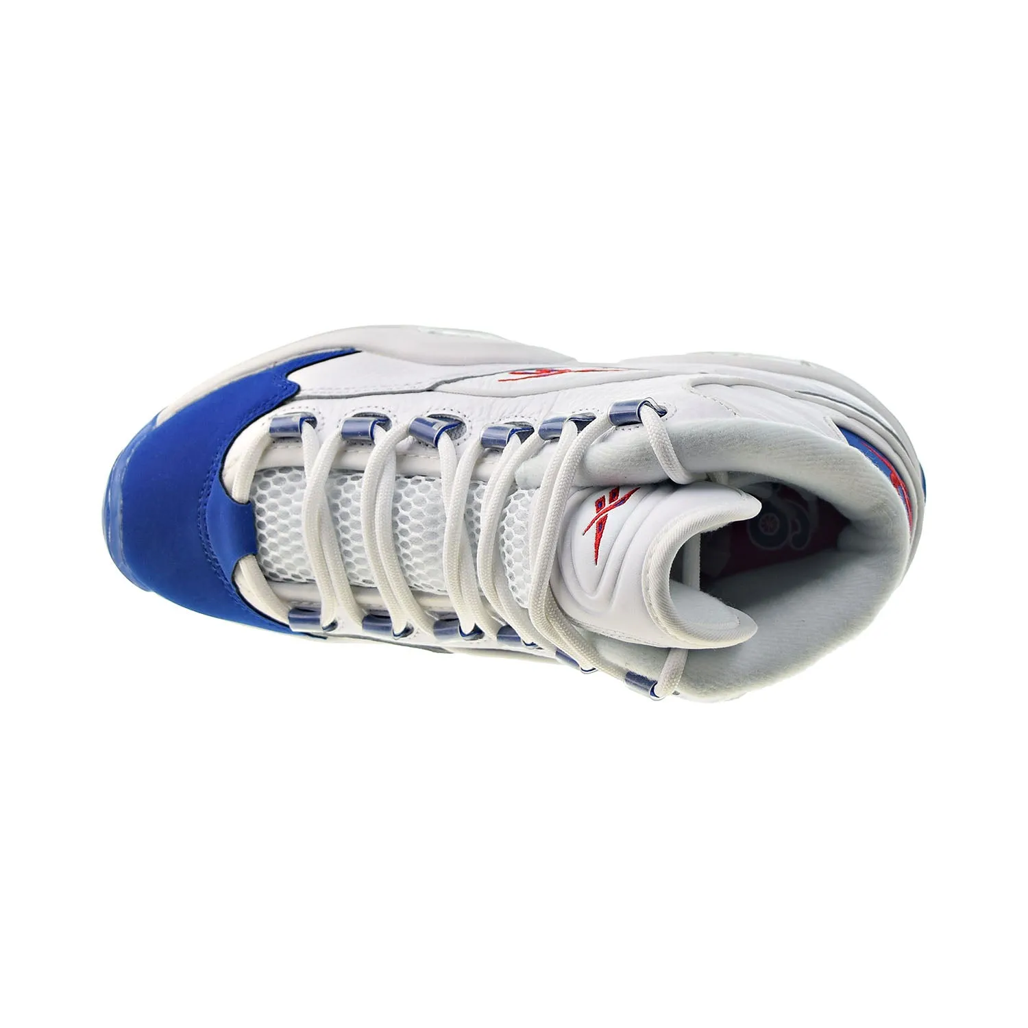 Reebok Question Mid Big Kids' Shoes White-Royal Red