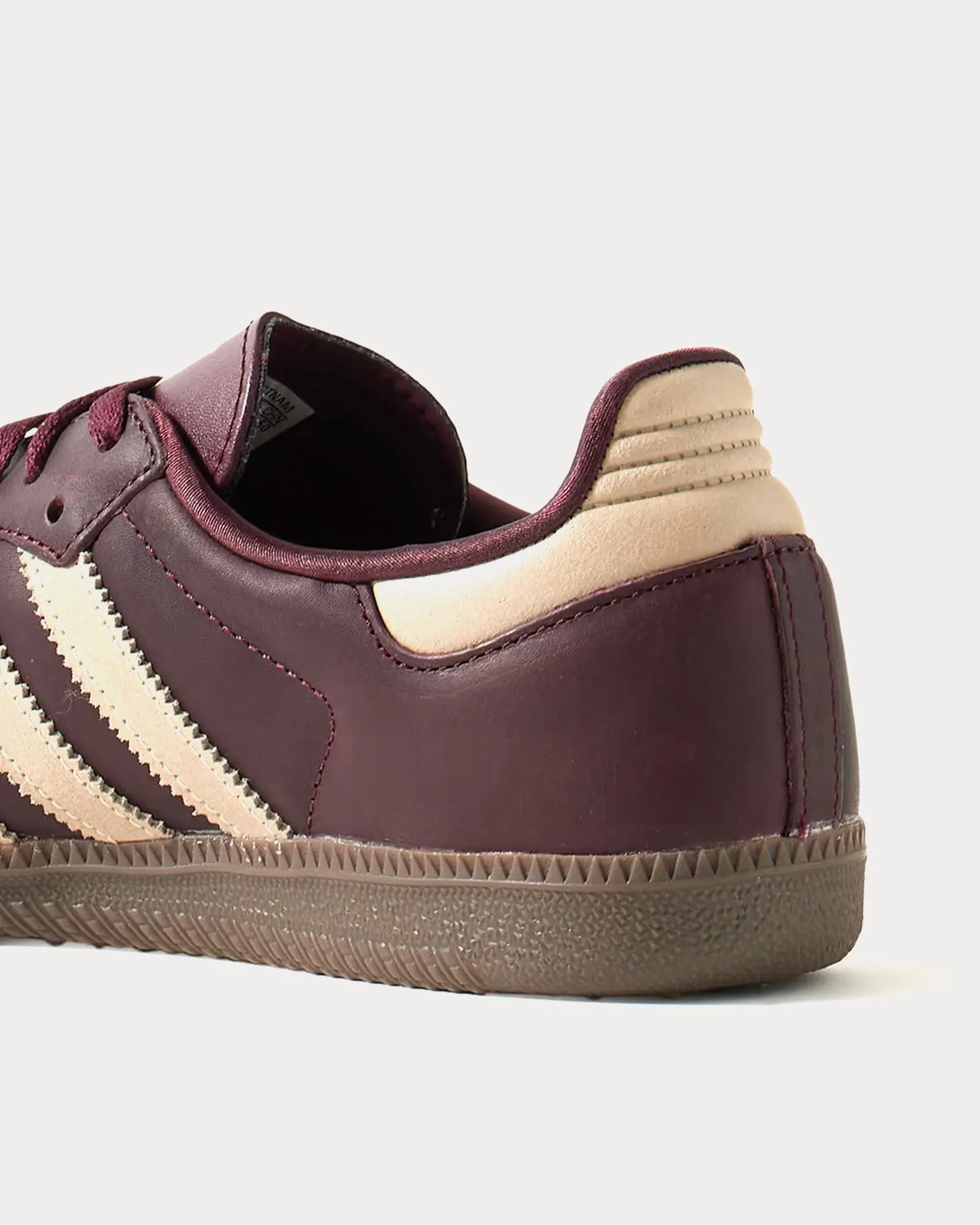 Samba OG Maroon / Crystal Sand / Gold Metallic Low Top Sneakers