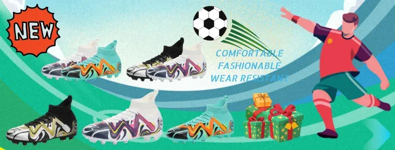 Soccer Boots Indoor Anti-slip Futsal Sneakers Men's Professional Grass Shoes Boy Girl Athletic Training Sports Children Footwear