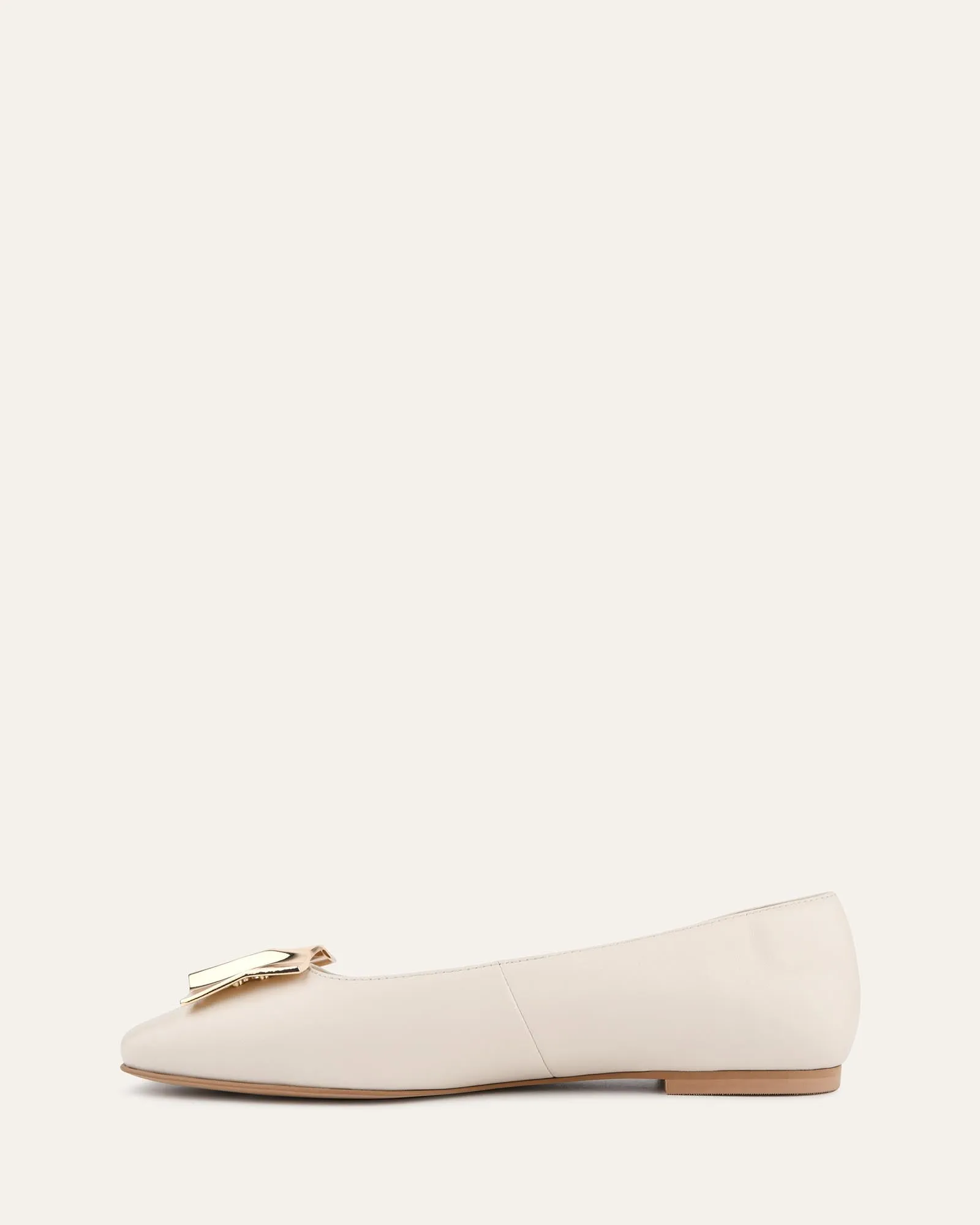 SONNY DRESS FLATS OFF WHITE LEATHER