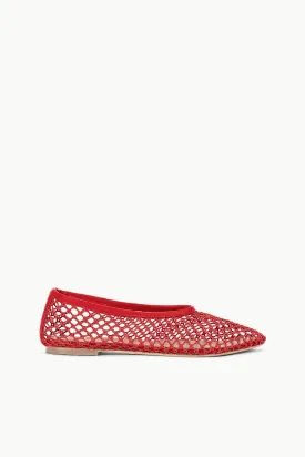 Staud Alba Ballet Red Netting