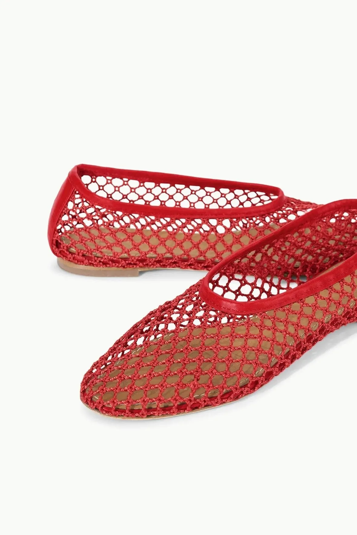 Staud Alba Ballet Red Netting
