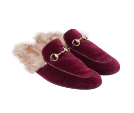 Velvet Princetown Horsebit Loafers