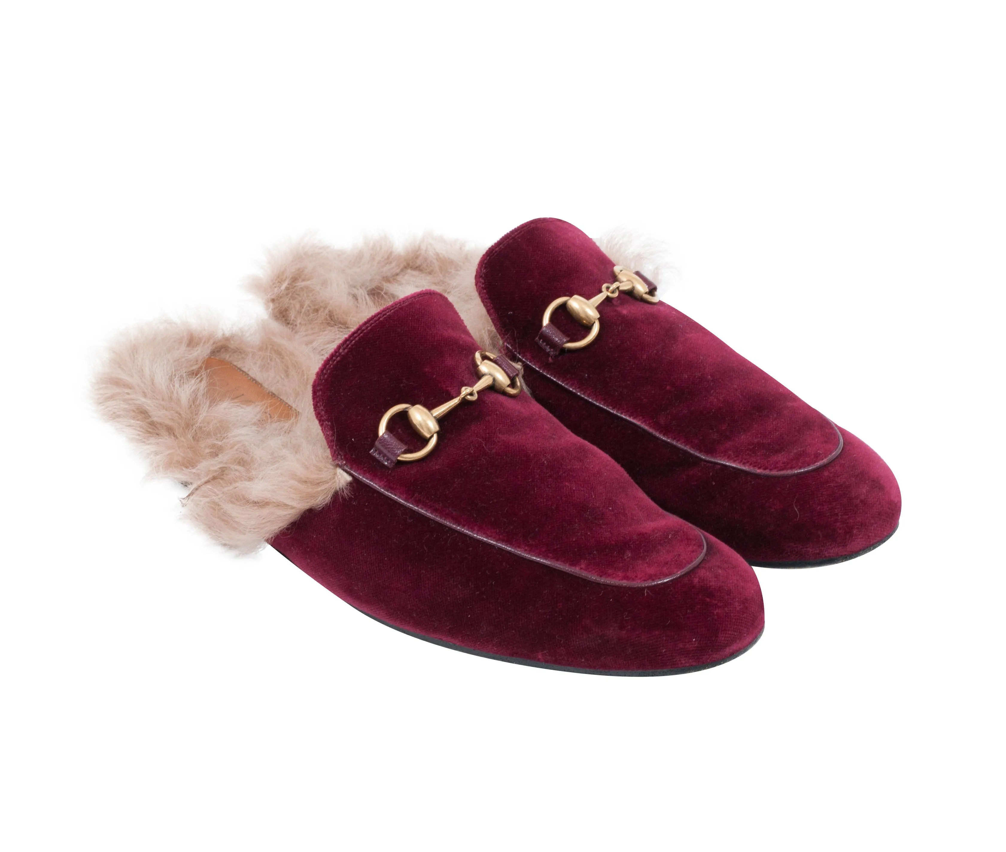 Velvet Princetown Horsebit Loafers