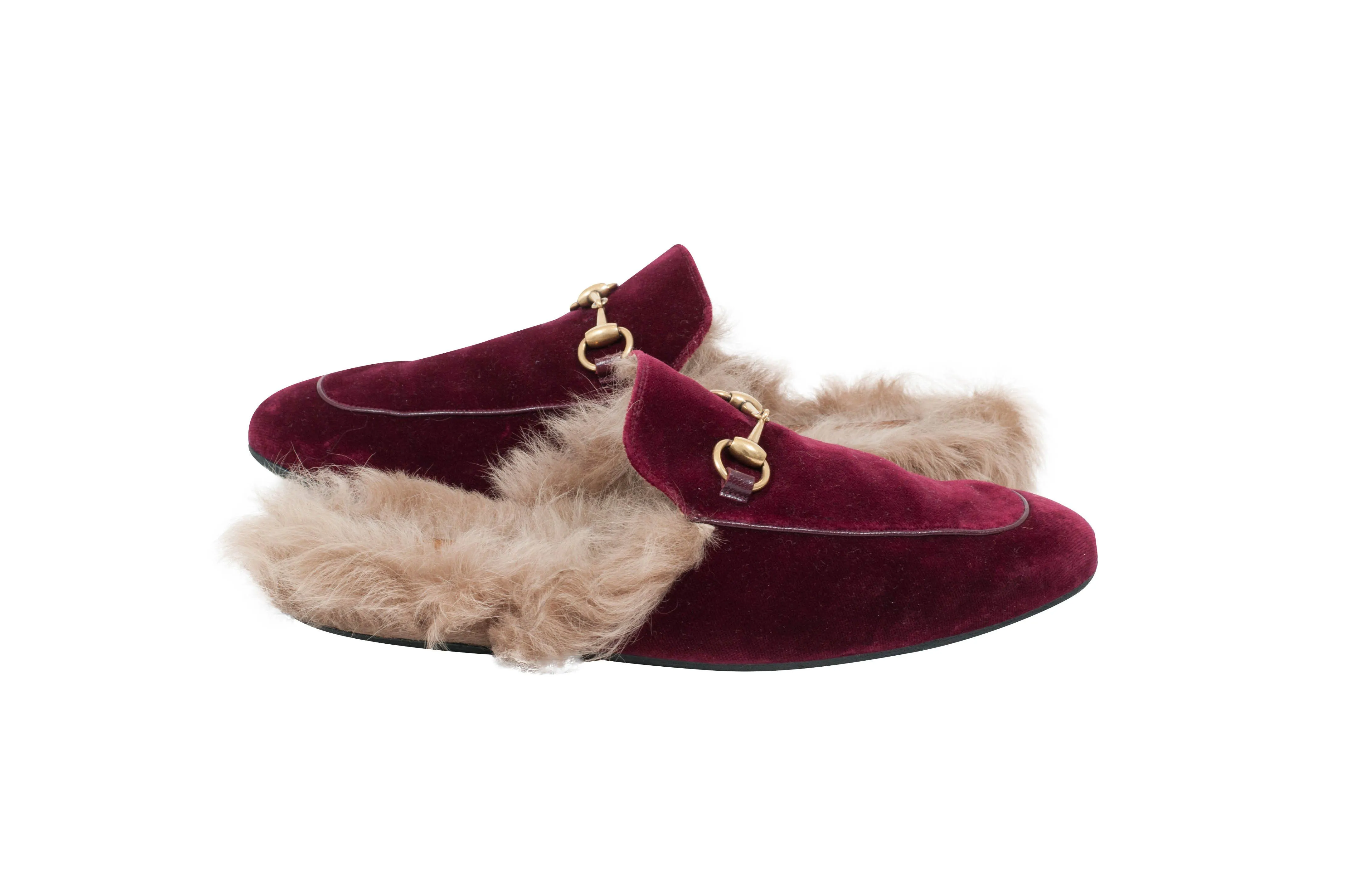 Velvet Princetown Horsebit Loafers