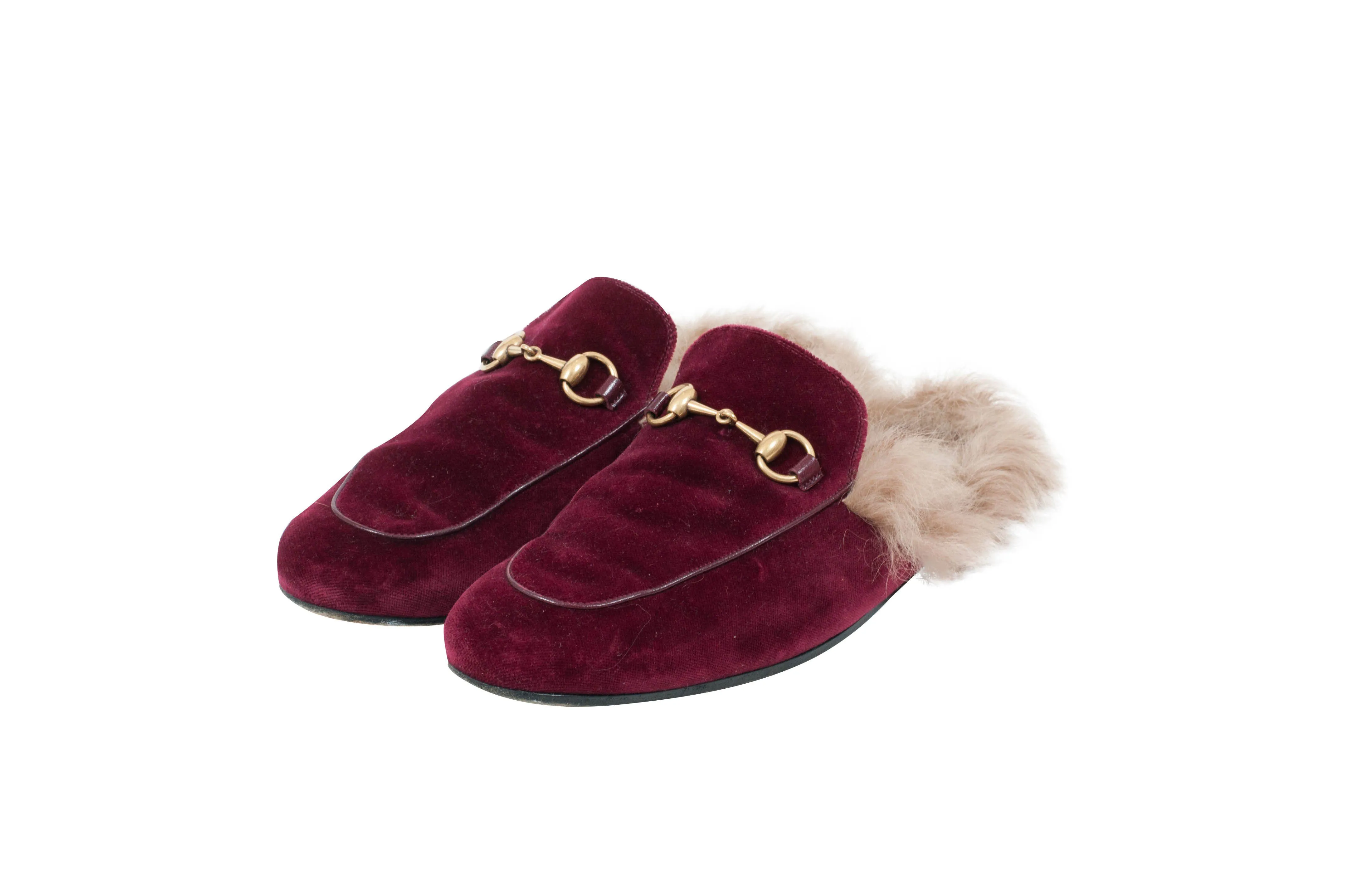 Velvet Princetown Horsebit Loafers