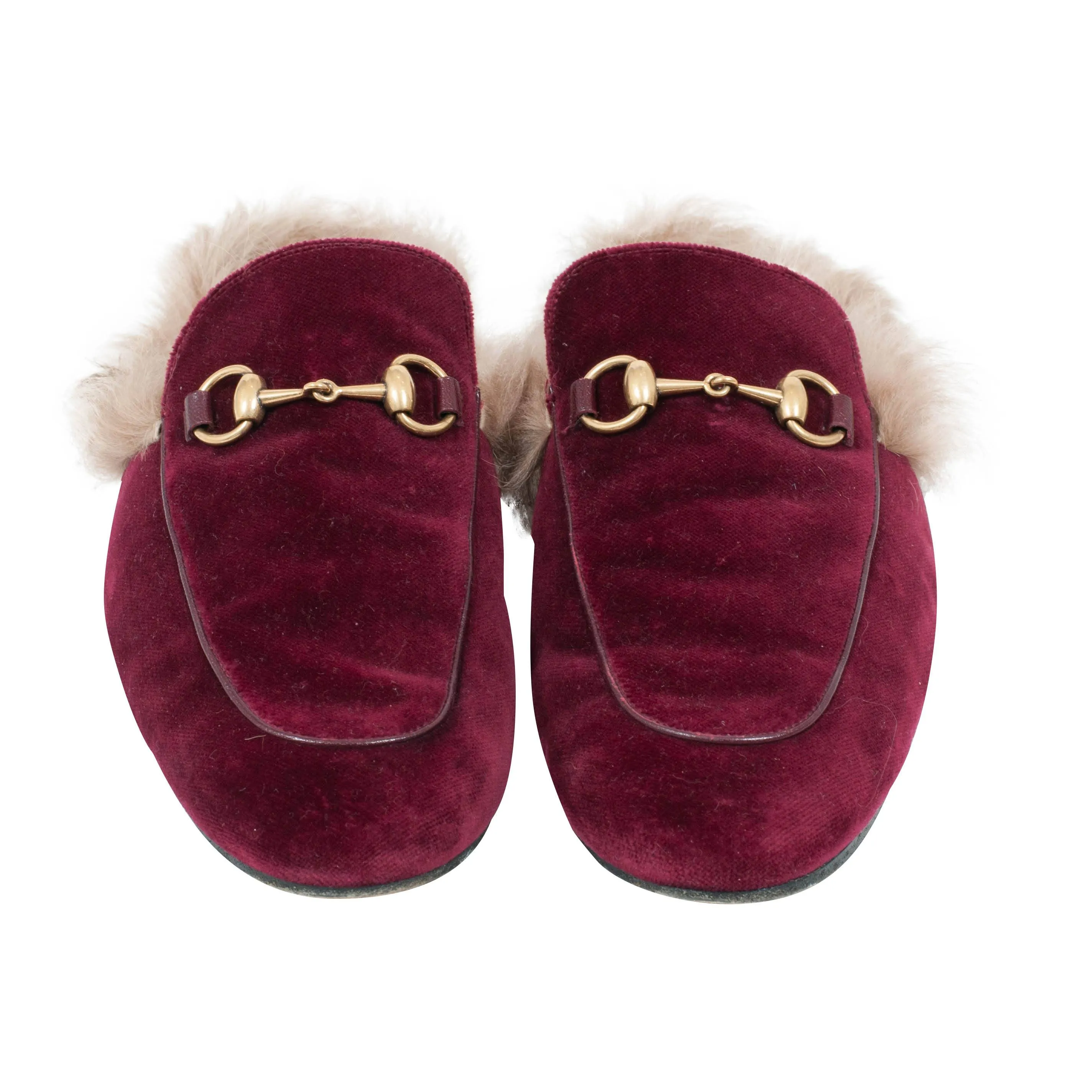 Velvet Princetown Horsebit Loafers