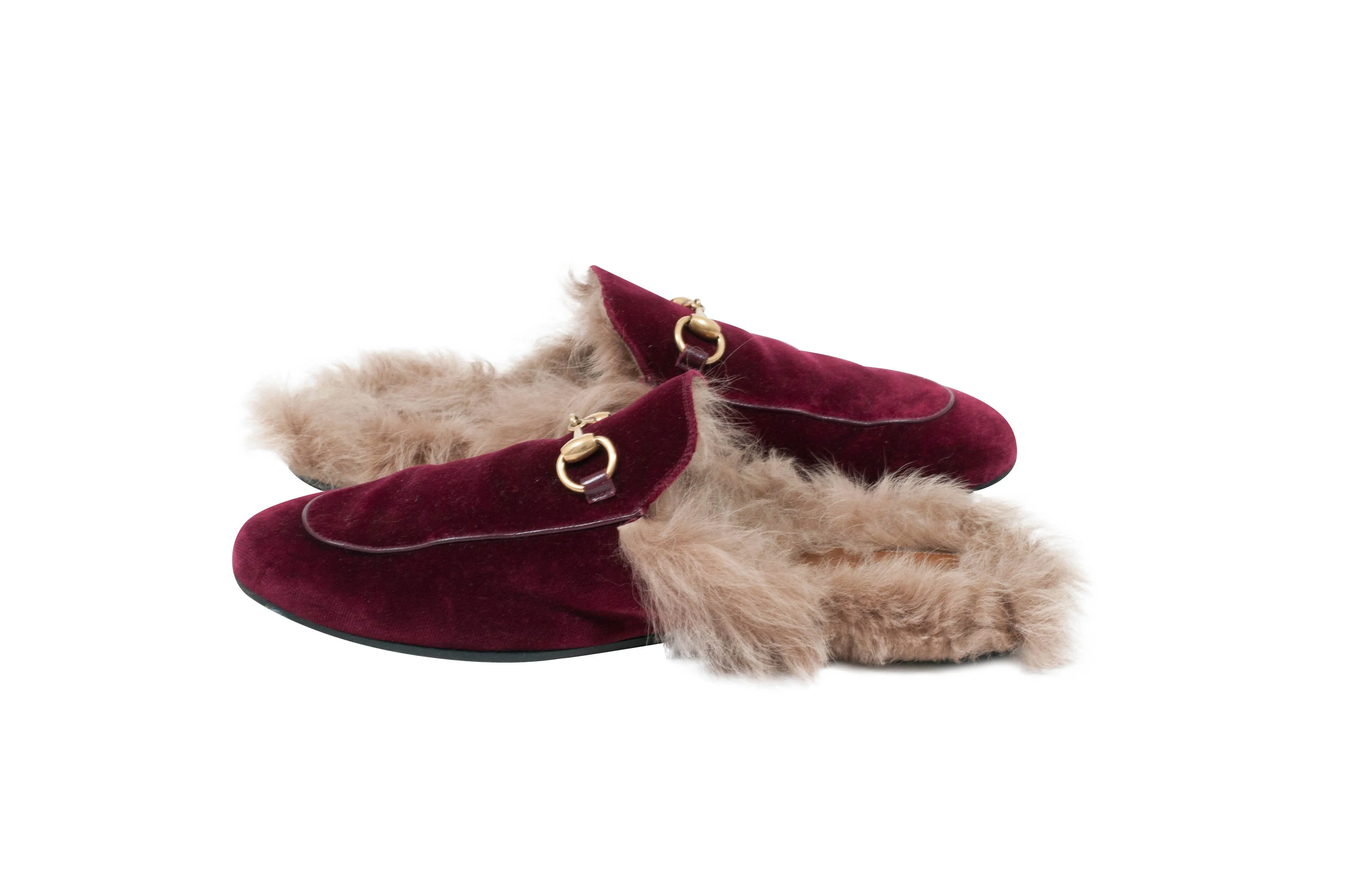 Velvet Princetown Horsebit Loafers