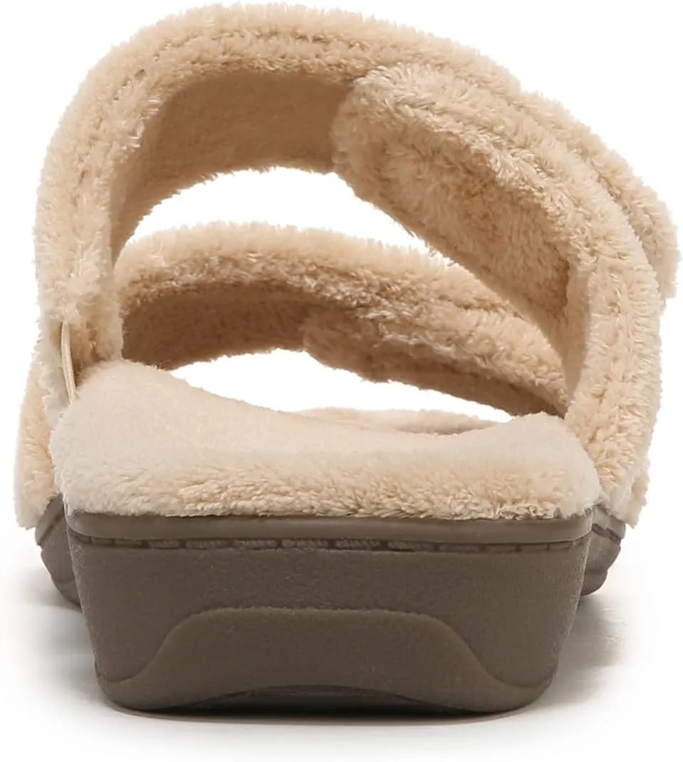 Vionic Women's Indulge Dessie Slipper -Comfortable Spa Slippers That Include a Built-in Concealed Orthotic that helps Correct Pronation and Alleviate Heel Pain Caused by Plantar Fasciitis, Med Width