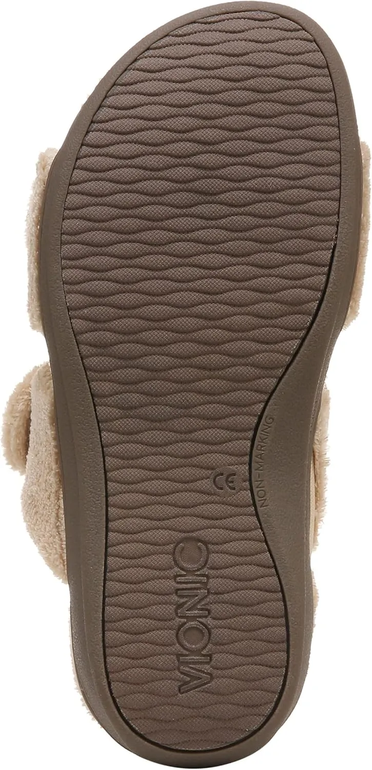 Vionic Women's Indulge Dessie Slipper -Comfortable Spa Slippers That Include a Built-in Concealed Orthotic that helps Correct Pronation and Alleviate Heel Pain Caused by Plantar Fasciitis, Med Width