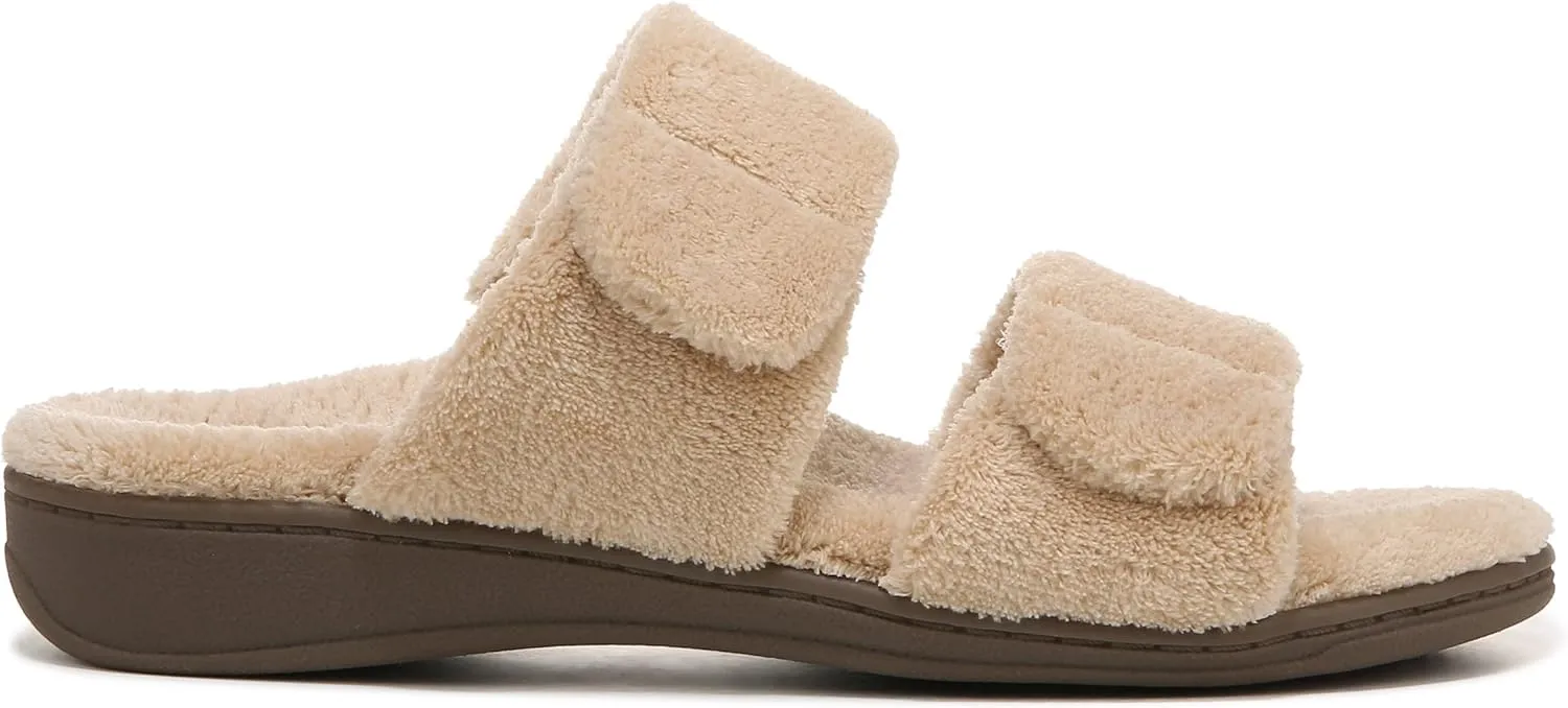 Vionic Women's Indulge Dessie Slipper -Comfortable Spa Slippers That Include a Built-in Concealed Orthotic that helps Correct Pronation and Alleviate Heel Pain Caused by Plantar Fasciitis, Med Width